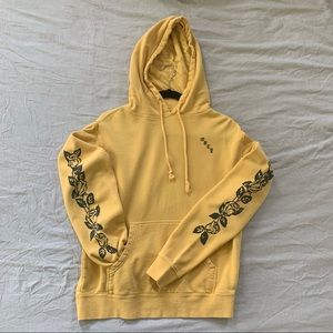 Obey Yellow Hoodie Floral Arms (size M)